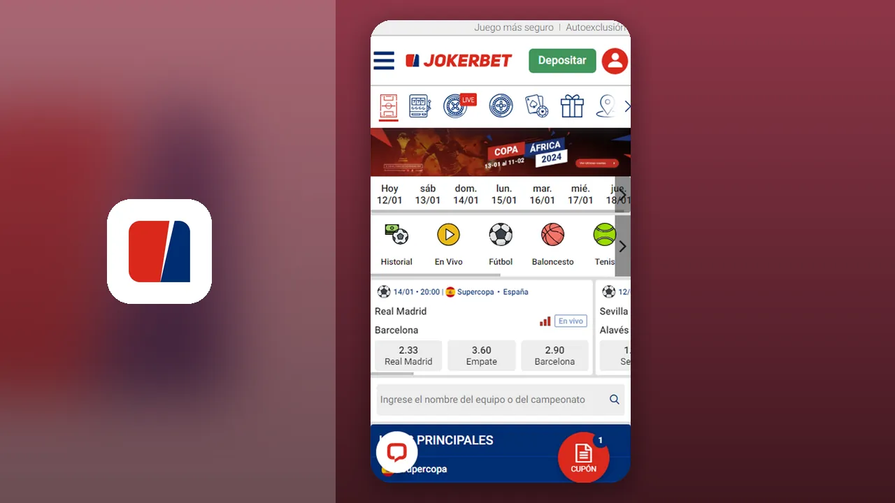 Captura oficial de la app de Jokerbet en la App Store española